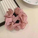 El Regalo 1pc Bohemian Large Flower Hair Claw Clip for Women & Girls - Elegant Multi-Layer Floral Shark Clip, Strong Grip Updo Accessory for Festive, Wedding, Party & Regular Use (Pink)
