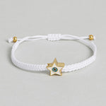 El Regalo 1 PC Star Evil Eye Nazaria Rakhi for Brother- Rakhi Gift Box with 1 PC Rakhi, Shagun Pack & Rakhi Message Card in Gift Box - Rakhi for Bhai/Bhabhi/Bhatija/Bhatiji (White Star Evil Eye)