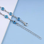 El Regalo Evil Eye Rakhi for Brother/Bhai with Roli Chawal, Rakhi Message Card in Rakhi Gift Box (Silver Blue)