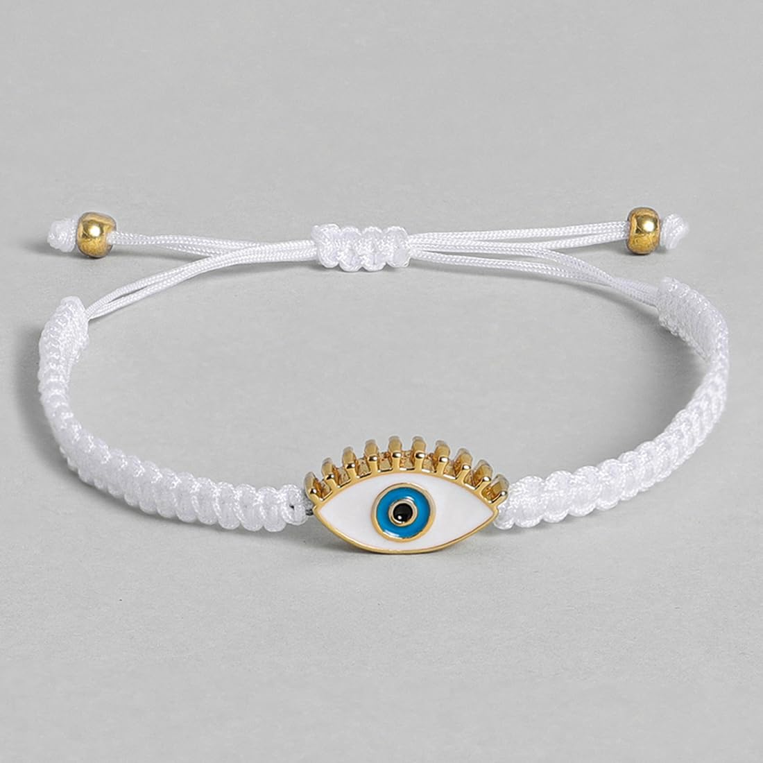 El Regalo 1 PC Evil Eye Nazaria Rakhi for Brother- Rakhi Gift Box with 1 PC Rakhi, Shagun Pack & Rakhi Message Card in Gift Box - Rakhi for Bhai/Bhabhi/Bhatija/Bhatiji (White Evil Eye Rakhi)