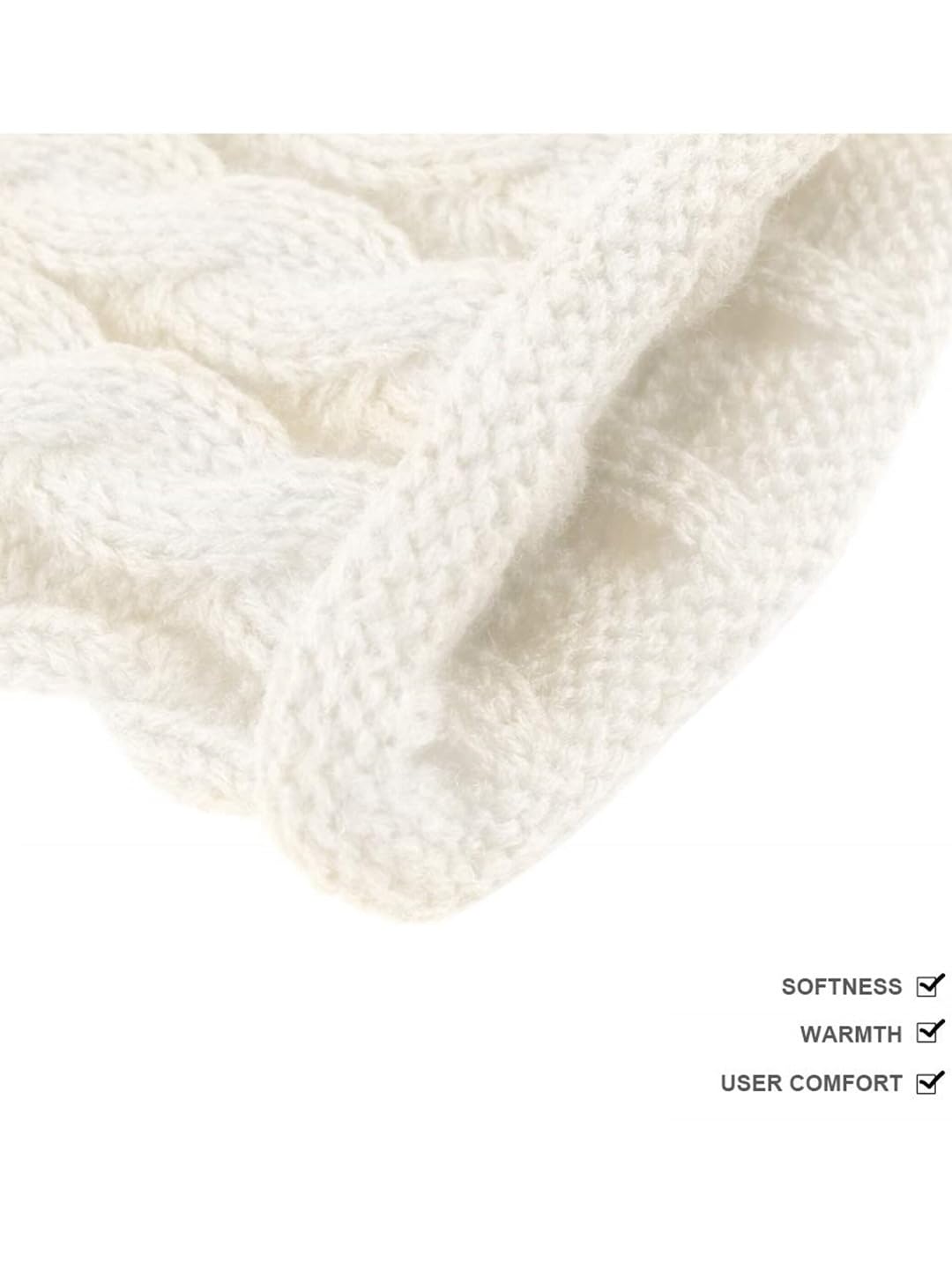 EL REGALO Unisex Kids White Beanie