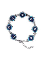 El Regalo Evil Eye Enameled Fashion Bracelet for Girls & Women- Gift for Her- Evil Eye Love, Good Luck & Protection Bracelet (Turquoise Blue Evil Eye Bracelet)