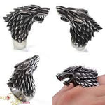 El Regalo Men's Ring | Stainless Steel Direwolf Ring | Big Wolf Finger Rings for Boys/Men (8)