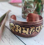 El Regalo 1 Copper OM Bracelet Rakhi for Brother/Bhai - Rakhi for Bhai with shagun, Rakhi Message Card in Rakhi Gift Box (Option-1) For Men