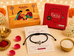 El Regalo Minimalist Cute Lucky Turtle Bracelet Rakhi for Brother- Black