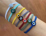 El Regalo Cute Evil Eye Bracelet - Lucky Evil Eye Adjustable Unisex Bracelet Avoid Negative Energy for Girls/Boys/Men/Women (Red)