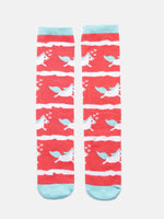 El Regalo 1 Pair Cute & Soft Fun Cartoon Animal Printed Funky Socks for Kids/Cute Animal Cartoon Print Lovely Combed Cotton High Knee Socks (3-8 Years) (Red Unicorn)