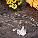 El Regalo Bff Necklace For 2-Split Heart Together Forever, Never Apart Best Friends Butterfly Pendant Friendship pattern Set Of 2 Gifts For Bestie, Best Friends For Girls