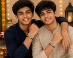 El Regalo 2PC Sports Rakhi for Kids | Sports Ball Bracelet Rakhis Combo Set for Brother/Niece/Nephew- Rakhi for Sports Lovers with Roli-Chawal, Message Card in Rakhi Gift Box (Option-2)