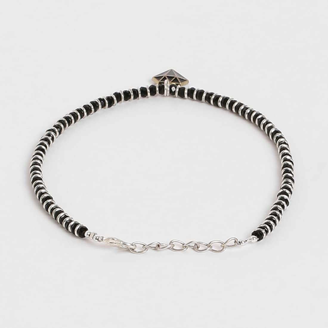 El Regalo 1 Leg Nazaria Charms Anklet - 1 PC Nazarbattu, Nazaria Fashion Anklets with Enameled Charms- Hamsa Hand, Star, Diamond for Women & Girls (Black Diamond Anklet)