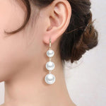 El Regalo Fancy Pearl Earrings- Golden Pearl Tassel Long Statement Earrings for Girls & Women (Pearls Hook Earrings)
