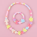 El Regalo 2 PCs Kids Girls Colorful Jewelry Sets - Kids Candy Color Beads Necklace & Bracelets Jewelry Sets for Girls & Toddlers (Colorful Butterfly Set)