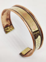 El Regalo "OM Namah Shivay Copper Healing Meditation Unisex Broad Bracelet/Kada for Men & Women | Healing Religious Copper Kada (OM Namah Shivay)