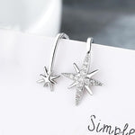 El Regalo Non Piercing, Zircon Stars Ear Cuffs- Fancy Helix Cartilage Clip On Wrap Cuff/Cartilage Earrings for Girls/Women