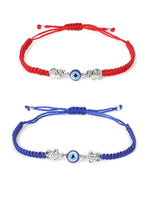 El Regalo 2PCs Cute Evil Eye Bracelet Rakhi Combo for Brothers/Bhai-Bhabhi- Fancy Evil Eye Rakhi with Roli Chawal in Rakshabandhan Gift Box (Elephant & Turtle Evil Eye)