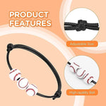 El Regalo 2 PCs Sports Ball Unisex Adjustable Bracelets Set for Kids/Girls/Boys/Teens/Men/Women - Basket Ball, Football, Baseball (Style-4)