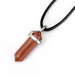 El Regalo 1 PC Hexagonal 6 Faces Healing Crystal Unisex Necklaces for Men/Women/Girls/Boys- Healing Stone Pendant Jewelry (Synthetic Gold Sandstone)