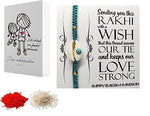 El Regalo Evil Eye Shell Rakhi for Brother - Uniquely Handwoven Cowrie Evil Eye Rakhi for Brother/Bhai Rakhi for Bhai (Evil Eye Shell)