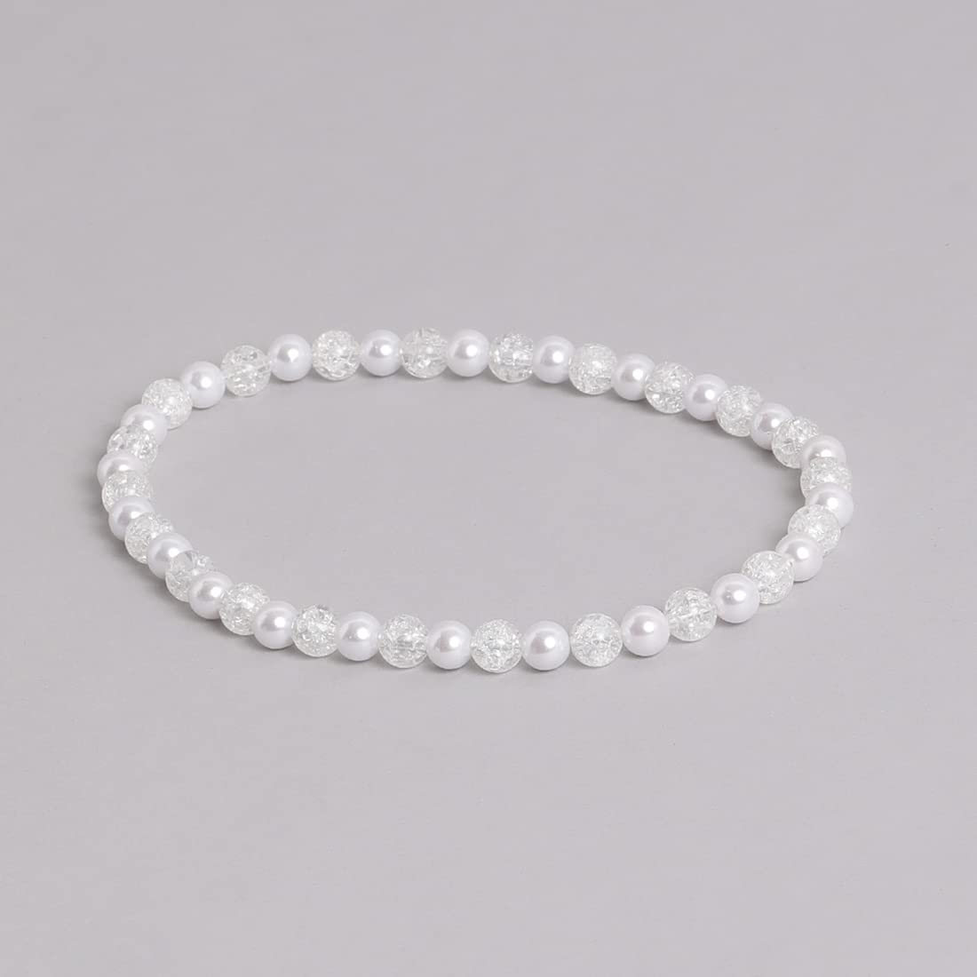 El Regalo Kids Girls Princess Jewelry Set - White Bead Necklace, Bracelet & Earrings for Girls