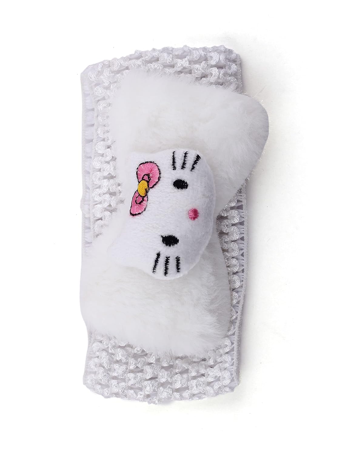 El Regalo 2 PCs Plush Hello Kitty Crochet Headband for Babies/Toddlers/Girls Kids - Kitty Fancy Headbands (Option-2)