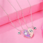 El Regalo BFF 2PCs-Split Magnetic Matching Best Friends Forever Pendant Necklaces Set- Rainbow Hearts, Mermaid Shell, Unicorns, Butterflies Pendant Friendship(Magnetic BF Panda) For Unisex Adult
