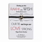 El Regalo 1 PC Heart Evil Eye Nazaria Rakhi for Brother- 1 PC Rakhi, Shagun Pack & Rakhi Message Card in Gift Box - Rakhi for Bhai/Bhabhi/Bhatija/Bhatiji (Black Heart Evil Eye)