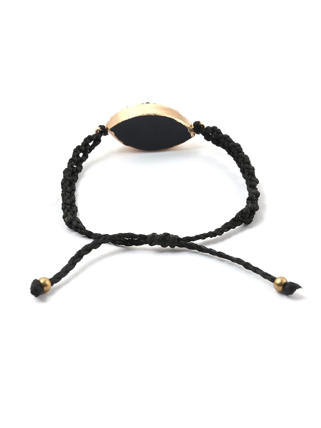 El Regalo Unisex Evil Eye Druzy Handmade Adjustable Macrame Bracelet for Girls/Boys/Men/Women | Evil Eye Adjustable Bracelets Jewelry for All (1 Black)