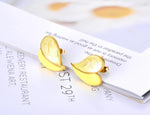 El Regalo Cute Love Heart Stud Earrings- Minimalist Drop Oil Enameled Heart Earrings for Girls & Women (Yellow)