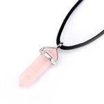 El Regalo 1 PC Hexagonal 6 Faces Healing Crystal Unisex Necklaces for Men/Women/Girls/Boys- Healing Stone Pendant Jewelry (Rose Quartz)