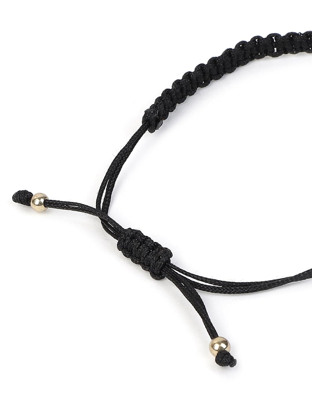 El Regalo 1PC Elegant Heart Bracelet Rakhi for Brother/Bhai with Roli-Chawal & Rakhi Gift Box - Handwoven, Minimalist Design & Beautifully Packed (Black)