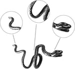 El Regalo 1PC Snake Cuff Wrap Earrings for Women & Girls- Snake Punk Retro Climber Ear Cuff - No Piercing Cartilage Ear Cuff Earrings for One Ear (Black)