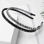 El Regalo 4 Pieces Crystal Rhinestone Headbands Shiny Non-Slip Beaded Hairband Hair Bands Hair Accessories Hair Decoration for Women Girls (Option-2)