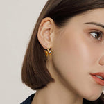 El Regalo 3 Pairs Fancy, Cute Butterfly Earrings for Girls & Women - Fashion Enamalled/Butterfly CZ Hypoallergenic & Nickel Free Earrings for Kids, Teen Girls & Women (Evil Eye Butterfly Earrings)