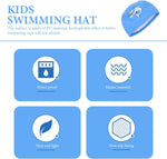El Regalo 1PC of Cute Kids Dolphin PU Swimming Caps for Girls & Boys- Waterproof, Animal Print Swimming Cap (for Kids 6-12 Years) (Blue Fish Swim Cap)