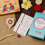 El Regalo 1PC Simple Lotus Flower Rakhi for Brother- Minimalist Lotus Thread Rakhi with Roli Chawal, Rakhi Message Card in Rakhi Gift Box (Option-1)