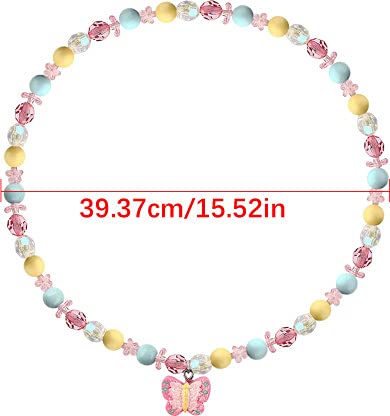 El Regalo Butterfly Girls Jewelry Set- Cute Princess Butterfly Necklace, Bracelet & Ring Jewelry Set for Kids/Toddlers
