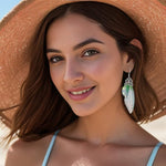 El Regalo Gorgeous Butterfly Wings Earrings - Handcrafted Colorful Austrian Crystal Hook Earrings for Women & Girls | Fantasy Fairy Dangle Earrings | Elegant Jewelry (Green with Silver Finish)