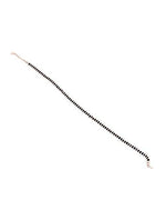 El Regalo German Silver Beads One Leg Beaded Bohemian Fashion Anklets for Women (Black & Silver) (Style-1)