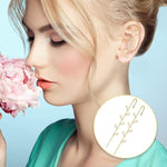 El Regalo 4 Pairs Ear Cuff Earrings for Women Rhinestone Wrap Earrings Ear Crawler Earrings Hook Earrings