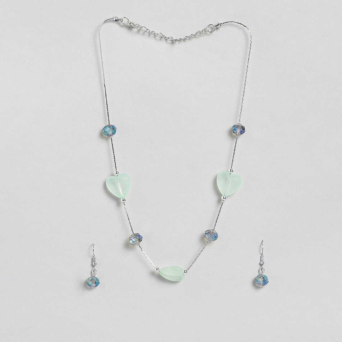 El Regalo Kids Jewelry Combo Set of 2 Necklaces & 2 Earrings Pairs- Shimmering Crystals Beads Necklace & Earrings Jewelry Set for Kids/Girls & Teens (Option-6)