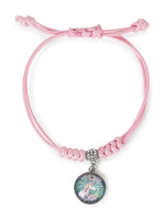 El Regalo 1PC Cute Girls Kids Unicorn Bracelet- Adjustable Hand Braided Floral Unicorn Rope Bracelets for Girls (Pink Floral Unicorn)