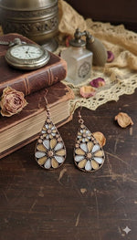 El Regalo Classy Floral Bohemian Teardrop Earrings for Women & Girls - Vintage Oxidized Style Boho Dangle Earrings | Ethnic Indian & Western Jewellery (Style-2)