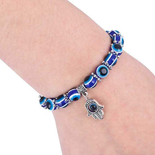 El Regalo Evil Eye Hamasa Hand Bracelets | Evil Eye Hamasa Hand Bracelet to Protect from Buri Nazar (Blue) For girls
