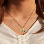 El Regalo "I Love You" Hidden Message Butterfly Openable Pendant Necklace for Girls & Women - Gift for Best Friends/Besties- Valentines Day Gift (Golden)