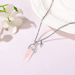 El Regalo 2Pcs/Set Crystal BFF Best Friend Magnetic Couple Matching Split Heart Pendant Necklaces for Besties/Couples - Valentines Day Gift (Pink & Light Blue) For Unisex Adult