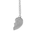 El Regalo Girl's Little Sis Big Sis Bff Best Friends Puzzle Heart Matching Pendant Necklaces (Pink) 2 Pieces Set