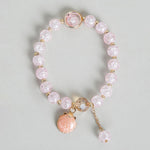 El Regalo 3PCs Opal Stone, Crystal Beads Tassel Bracelet With Cute Enamel Charms Star, Shell, Rainbow, Flowers, Swan, Pearls etc. for Kids/Girls/Teens/Women (Option-3)