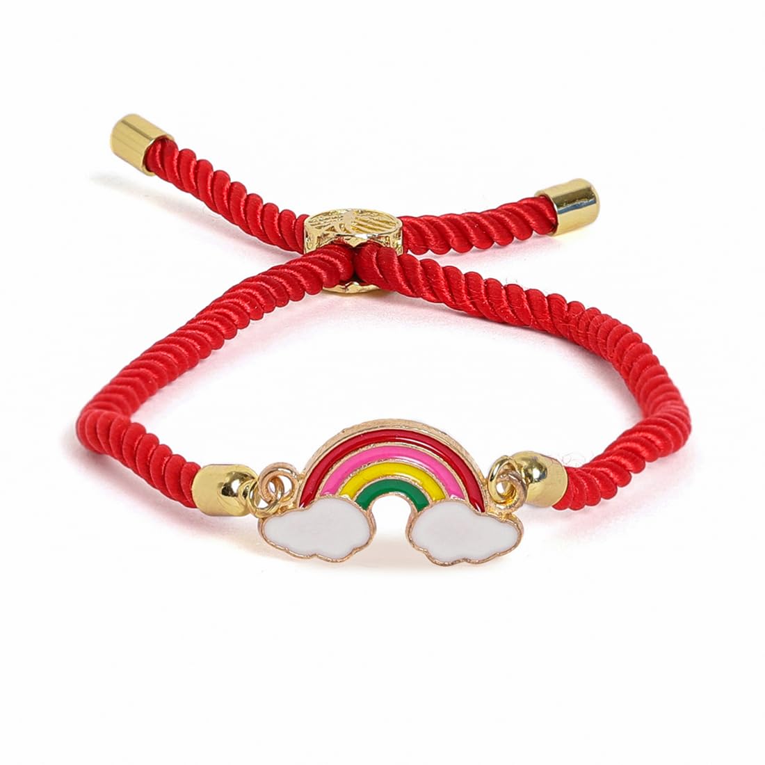 El Regalo 2PCs Cute Kids Evil Eye Car, Rainbow Bracelet Rakhi Combo Sets- Fancy Kids Rakhi for Brother/Sister with Roli Chwal, Rakhi Message Card in Rakhi Box for Babies/Toddlers/Kids/Teens