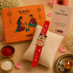 El Regalo Cute Slap Band Bracelet Rakhi for Kids Boys & Little Brother | Fun Quirky Silicone Slap Wristband Rakhi for Toddlers & Children with Roli Chawal Pack and Gift Box (Dog)