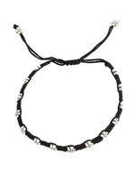 El Regalo 1 PC Boho Macram Adjustable Oxidized German Silver Bead Nazabattu Anklet for Girls & Women- 1 Leg Bohemian Tribal Thread Anklet (Floral Bead Nazarbattu Anklet)